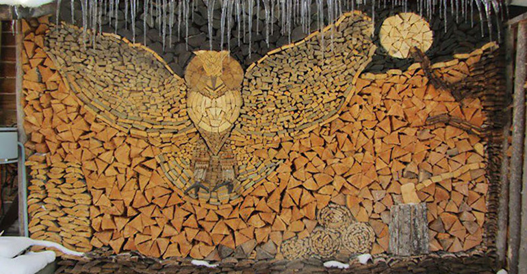 13 People Who Transformed Log Piles Into Stacked Wood Art