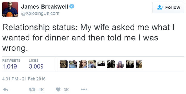 18 Funny Tweets About Marriage - I can so relate.