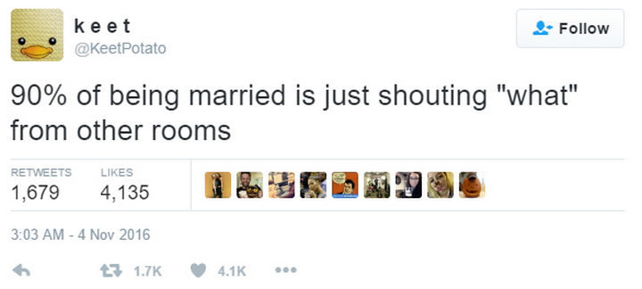18 Funny Tweets About Marriage - "What?!"
