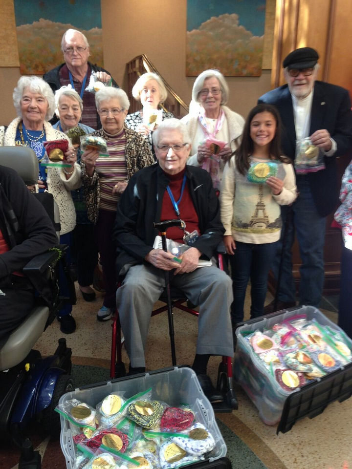 Ed Moseley knitted over 50 knitted hats for preemies and inspired his friends to do the same.