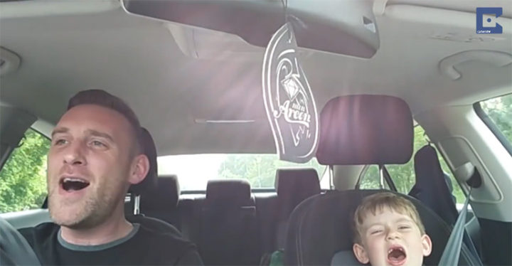 Father and Son Sing Frank Sinatra's Me and My Shadow in the Car.