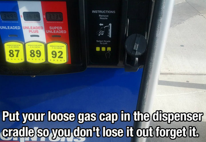 Never lose your gas cap again.