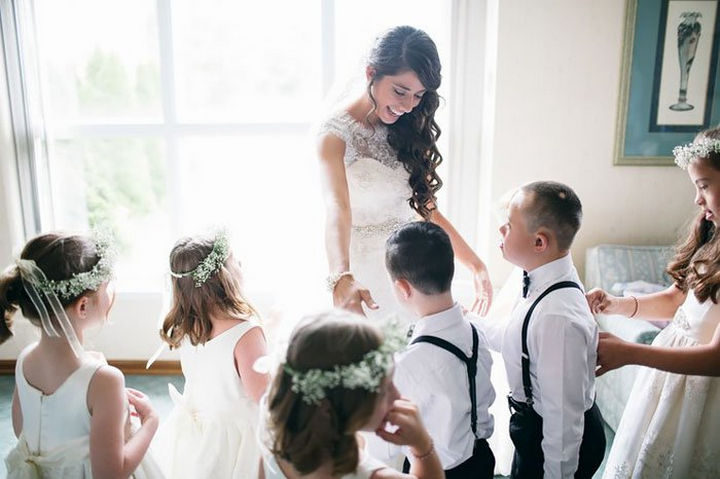 The students of Kinsey French couldn't be happier to be flower girls and ring bearers.