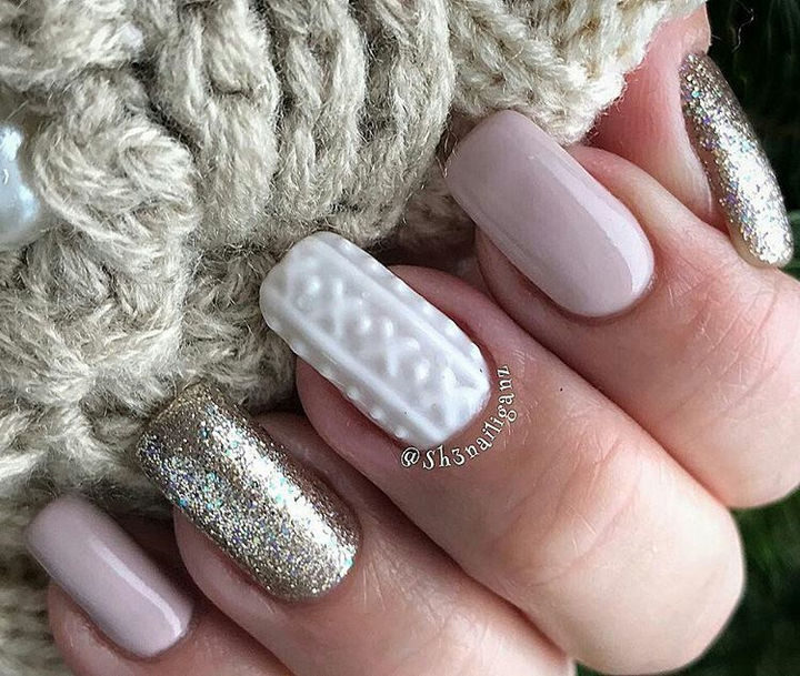 10 Beautiful Winter Sweater Nails Featuring Nail Art Designs And Ideas 0741