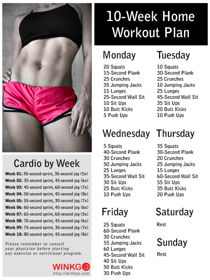 10 Week No Gym Workout Plan How To Lose Weight And Feel Great