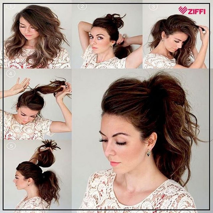 14 Lazy Girl Hair Hacks - Want to make your ponytail look fuller in only 2 minutes? Stack two ponytails together! This easy hair hack provides the illusion of a longer, fuller ponytail.