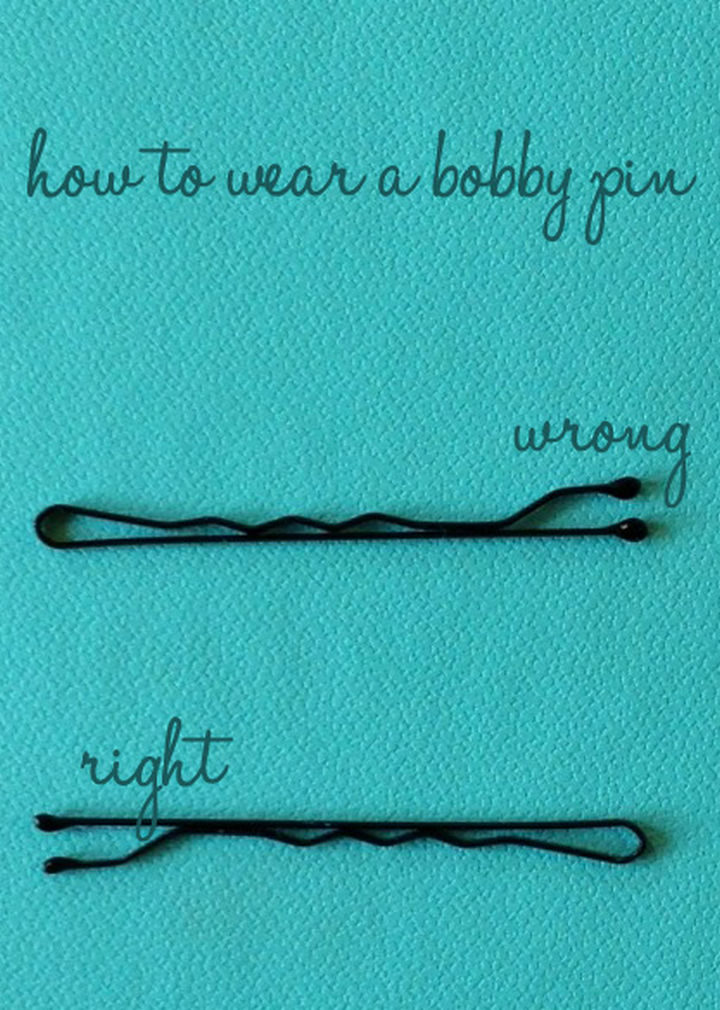 Fasten your bobby pins properly to better grip your hair.