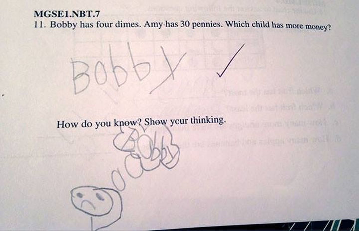 18 Kids Taking Instructions Too Literally - Show your thinking with a thought bubble.