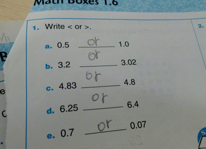 18 Kids Taking Instructions Too Literally - Well, 'or' technically is a logical operator in mathematics.