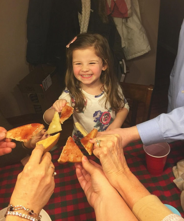 18 Kids Taking Instructions Too Literally - We told our 3-year-old that New Years is special because you get to toast to a new year. A few hours later she said "ARE WE GONNA MAKE TOAST NOW?!" And thus a New Years Day tradition was born.