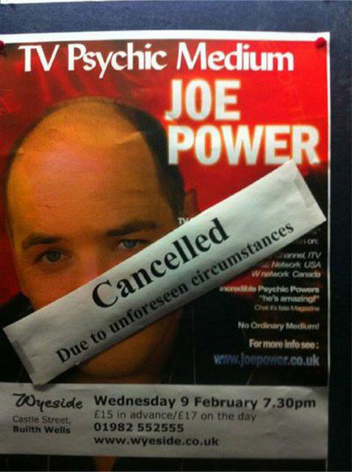 22 Funny Examples of Irony - I wonder if he saw that coming.