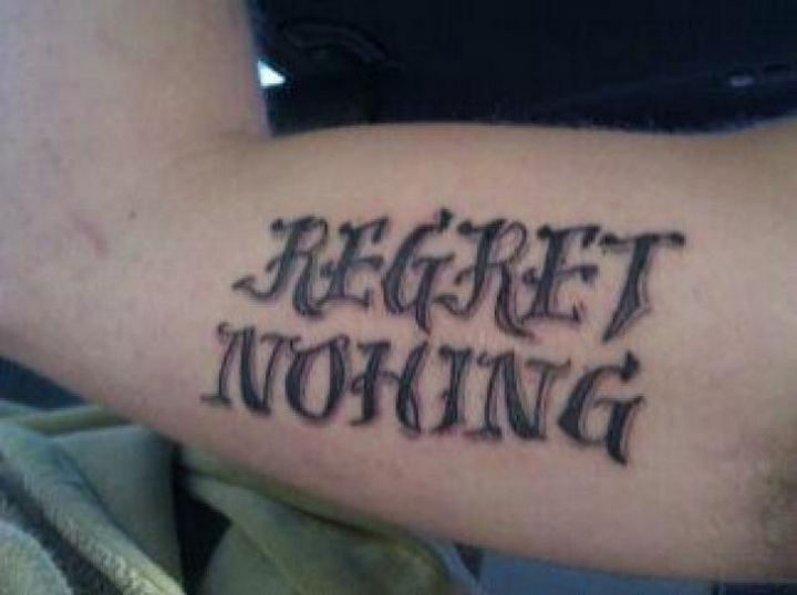 22 Funny Examples of Irony - Most ironic tattoo ever.