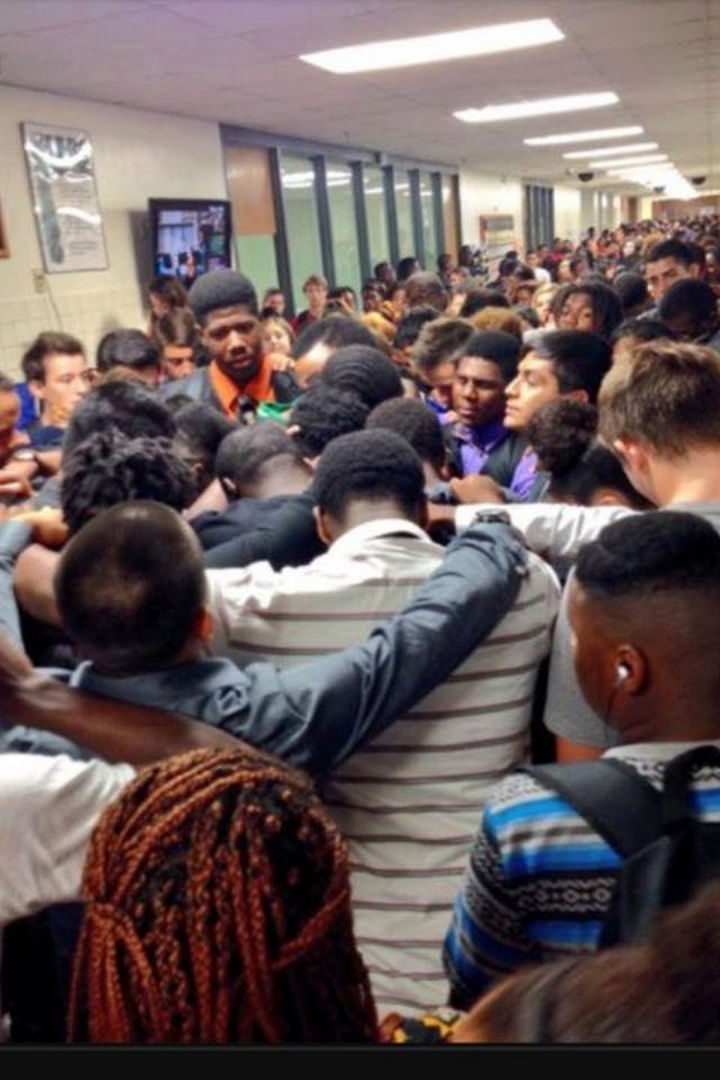 10 Random Acts of Kindness - Students comforting a classmate after losing his mother to cancer.