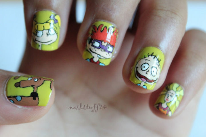 Celebrate Tommy Pickles and the entire gang with Rugrats nails!