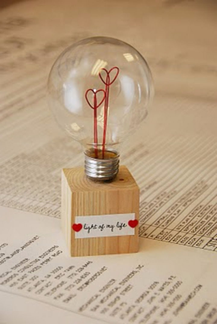 27 DIY Valentine's Day Crafts - Tell your Valentine that they are the light of your life.