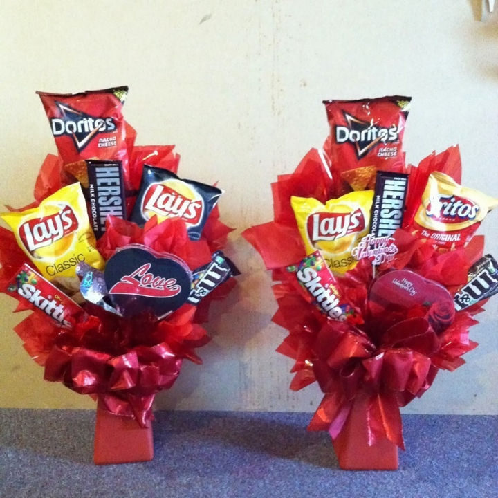 27 DIY Valentine's Day Crafts - Build a food bouquet.