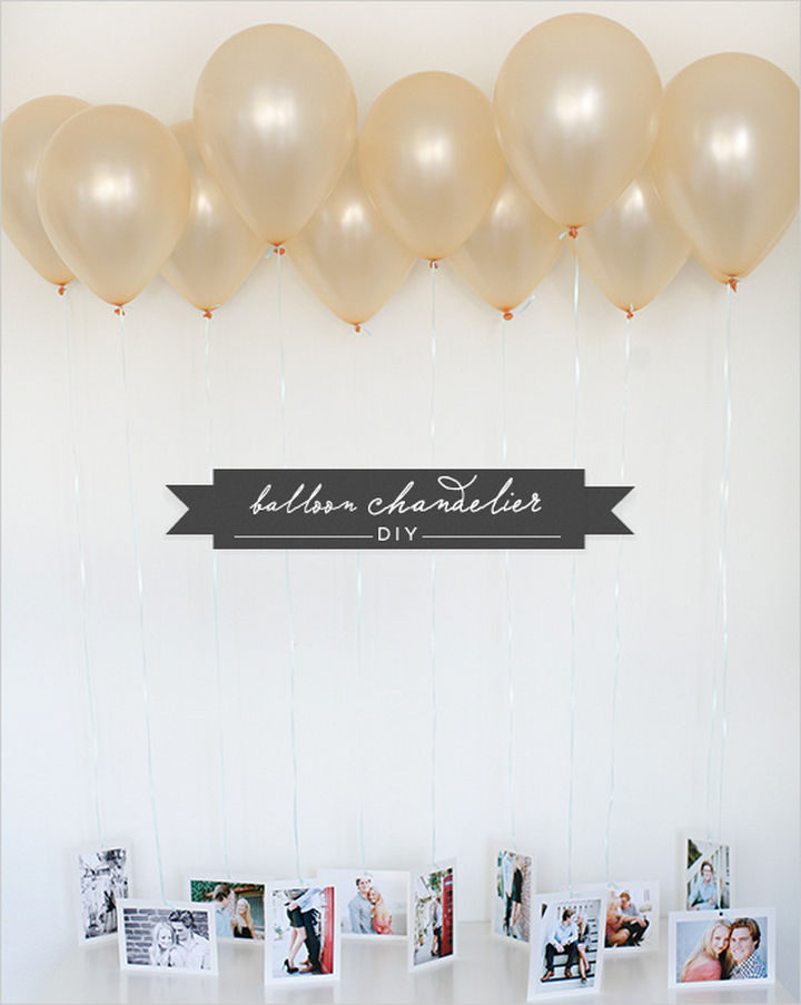 27 DIY Valentine's Day Crafts - Surprise your Valentine with a DIY balloon chandelier.