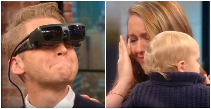 ESight Glasses Let Blind Man Sees His Family for the First Time With on Rachael Ray.