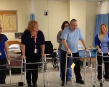 4 People Line up With Walkers to Dance for Stroke Awareness but One Man Steals the Show!