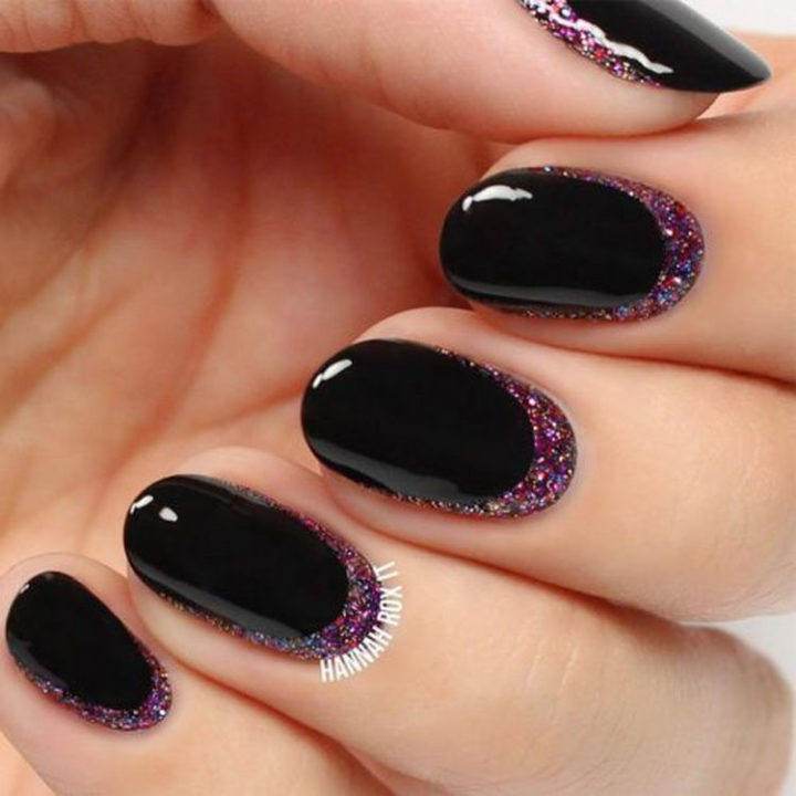 Easy glitter cuticle nails that are rockin' it!