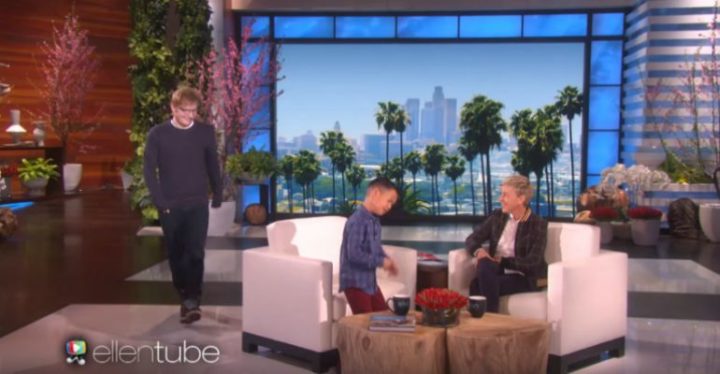 Ed Sheeran Surprises 8-Year-Old Kai Langer Singing His Song on Ellen.
