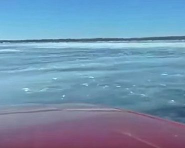 Couple Drive Their Truck Across a Frozen Lake. When She Starts Recording, THIS Happens. OMG!!