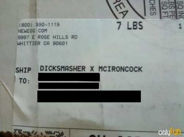 Funny Names - Dicksmasher McIroncock.