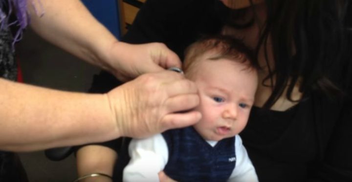 7-Week-Old Baby Hears His Mom's Voice for the First Time.