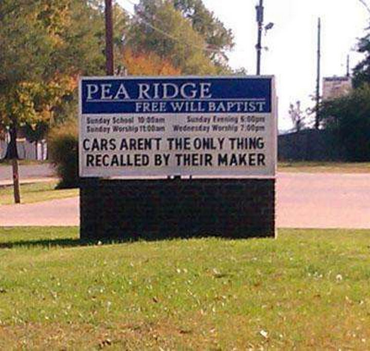 "Car aren't the only thing recalled by their maker."