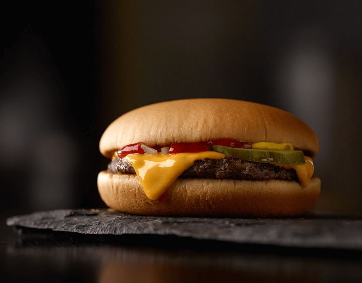 10 Fast Food Burgers With Less Fat and Calories Than a Caesar Salad - McDonald's Cheeseburger.
