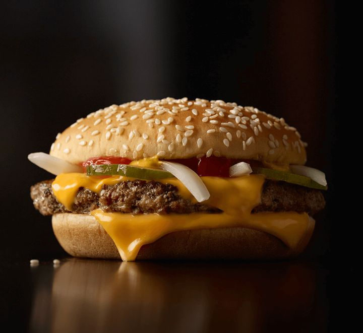 10 Fast Food Burgers With Less Fat and Calories Than a Caesar Salad - McDonald's Quarter Pounder with Cheese.