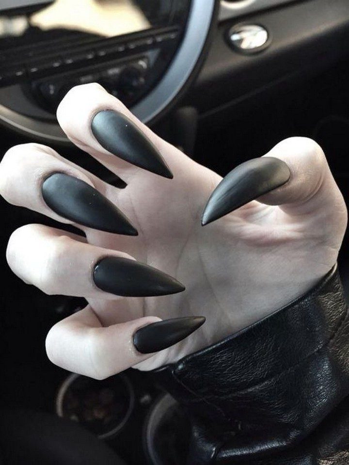 17 Chrome Nails - Make a statement with these intense stiletto nails.