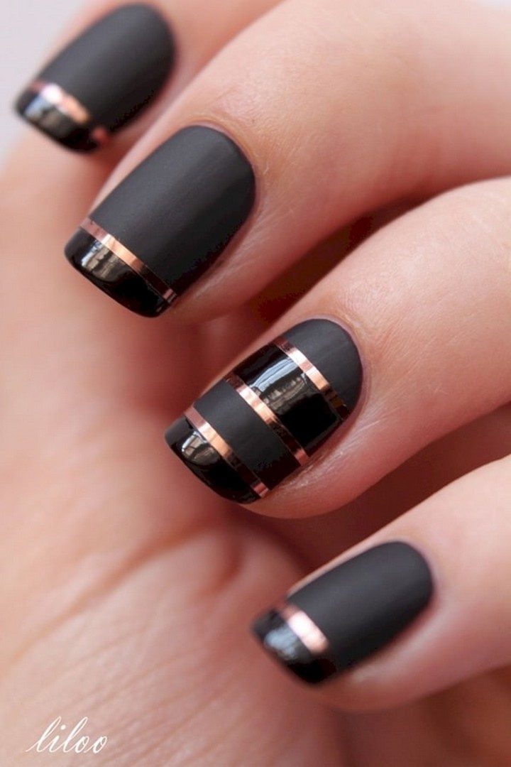 17 Chrome Nails - Mixing it up with chrome and matte nails.