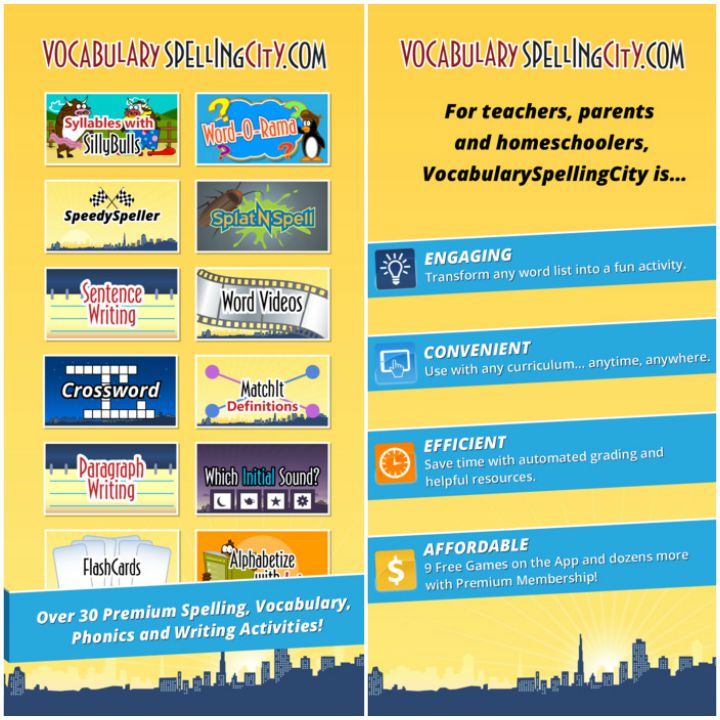 23 Kids Learning Apps - Vocabulary Spelling City.