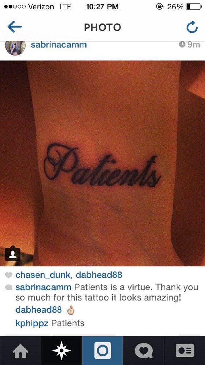25 Funny Tattoo Fails - Patients is a virtue.
