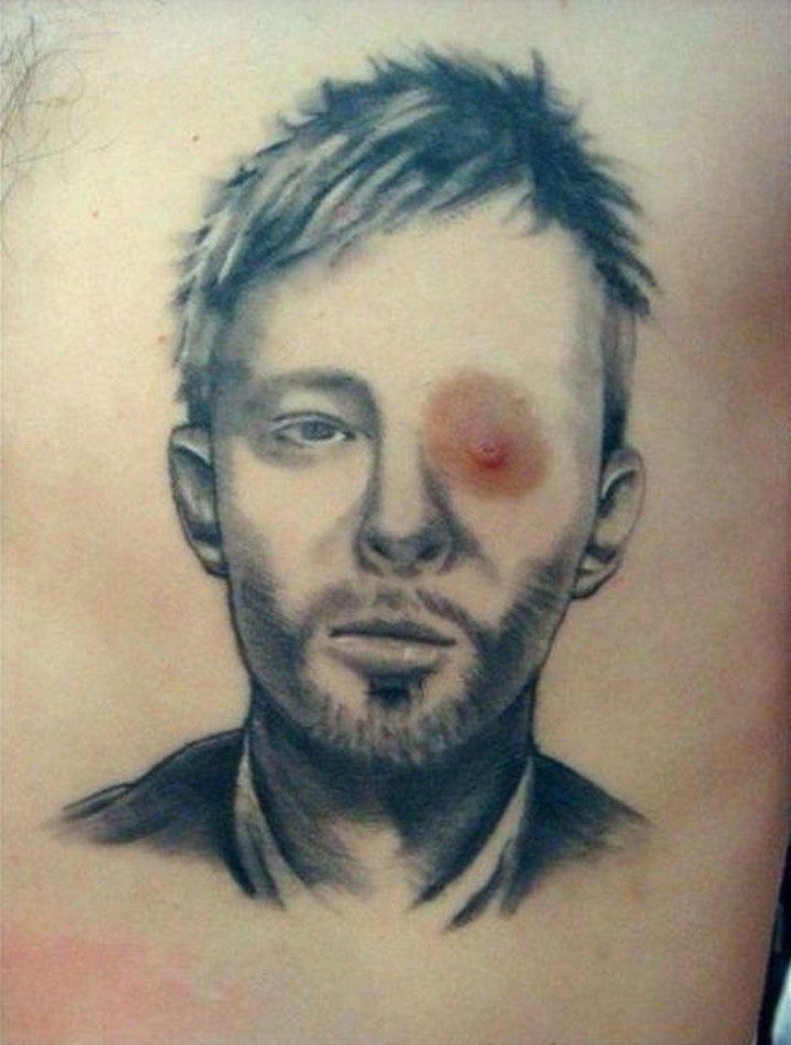 25 Funny Tattoo Fails - I wonder if Thom Yorke would approve.
