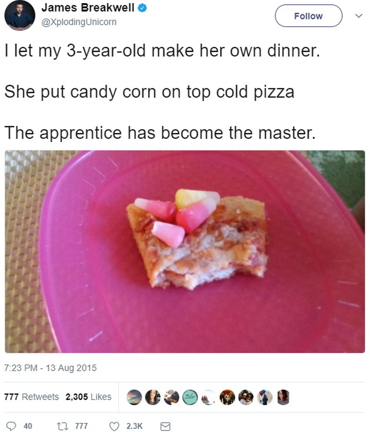 25 Funny Parenting Tweets - I'd eat that.