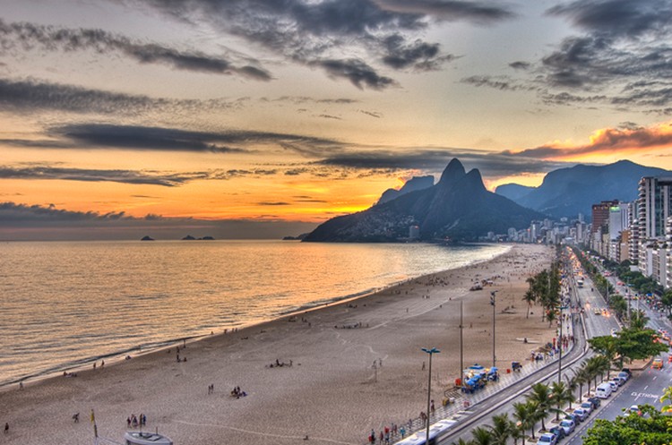 27 Beautiful Sunsets - Ipanema Beach, Rio de Janeiro, Brazil.