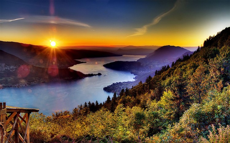 27 Beautiful Sunsets - Lake Annecy, French Alps.
