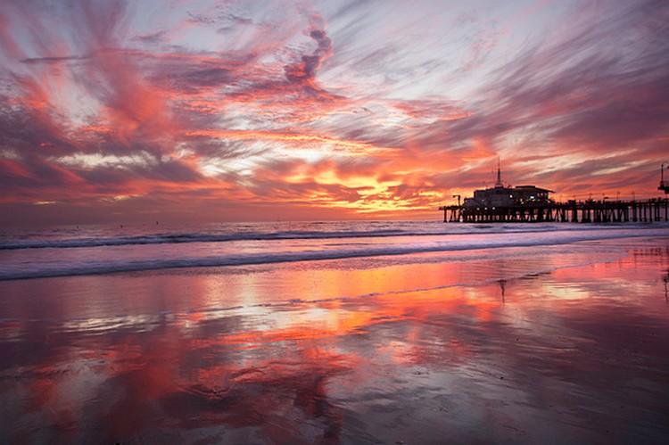 27 Beautiful Sunsets - Santa Monica Pier, California, USA.