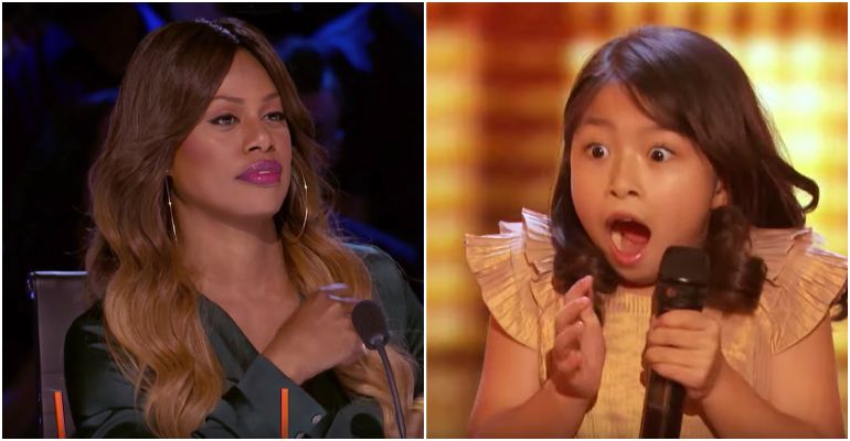 Celine Tam Earns Golden Buzzer From Laverne Cox at AGT 2017.