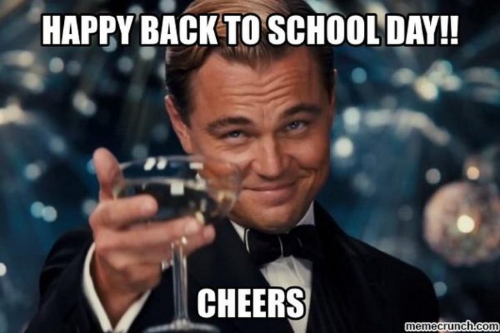 "Happy back to school day!! Cheers."
