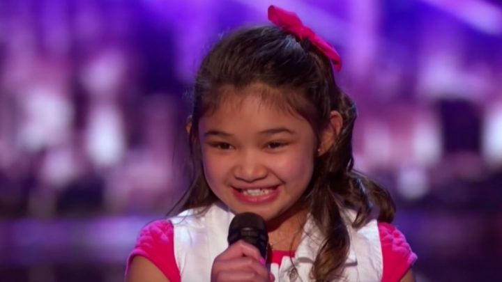 Angelica Hale Performs 'Girl On Fire' Cover at AGT 2017.