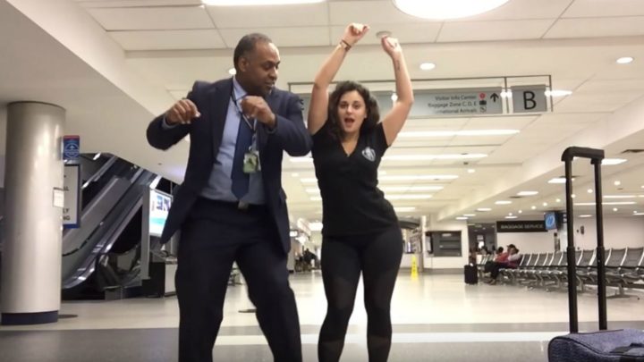 YouTuber Mahshid Mazooji Dances All Night Long at an Airport in Charlotte, NC.