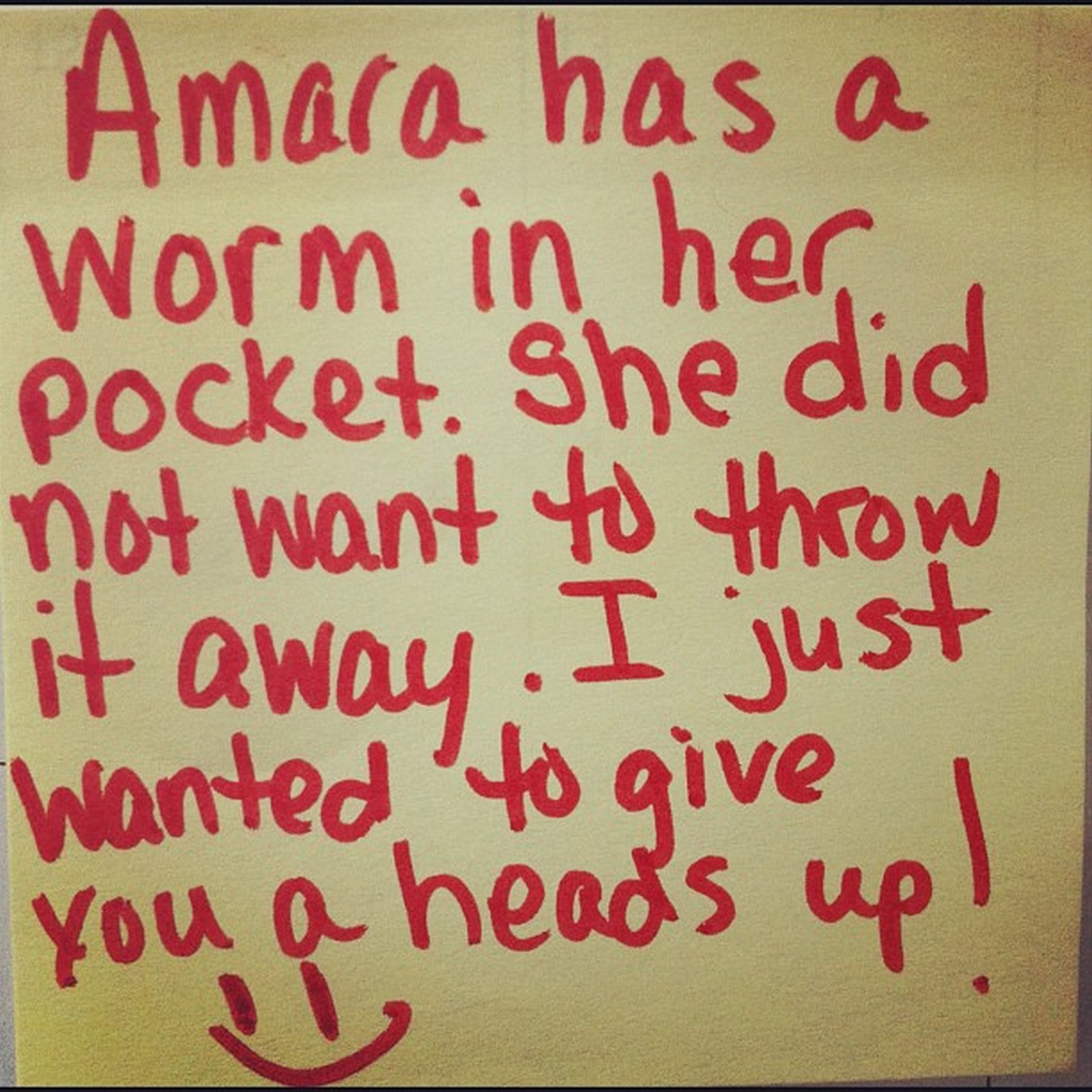17 Teacher Notes - I hope the worm in her pocket was found before laundry day.