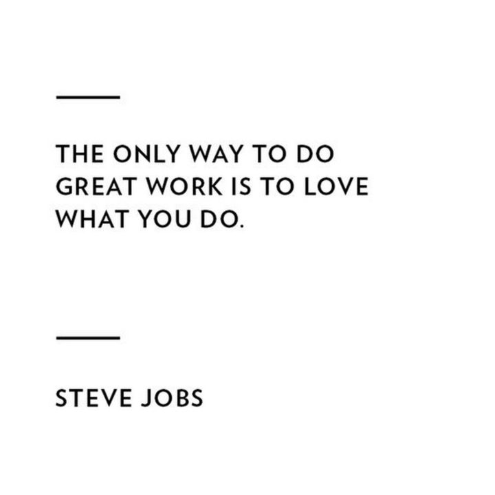 19 Best Steve Jobs Quotes - "The only way to do great work is to love what you do."