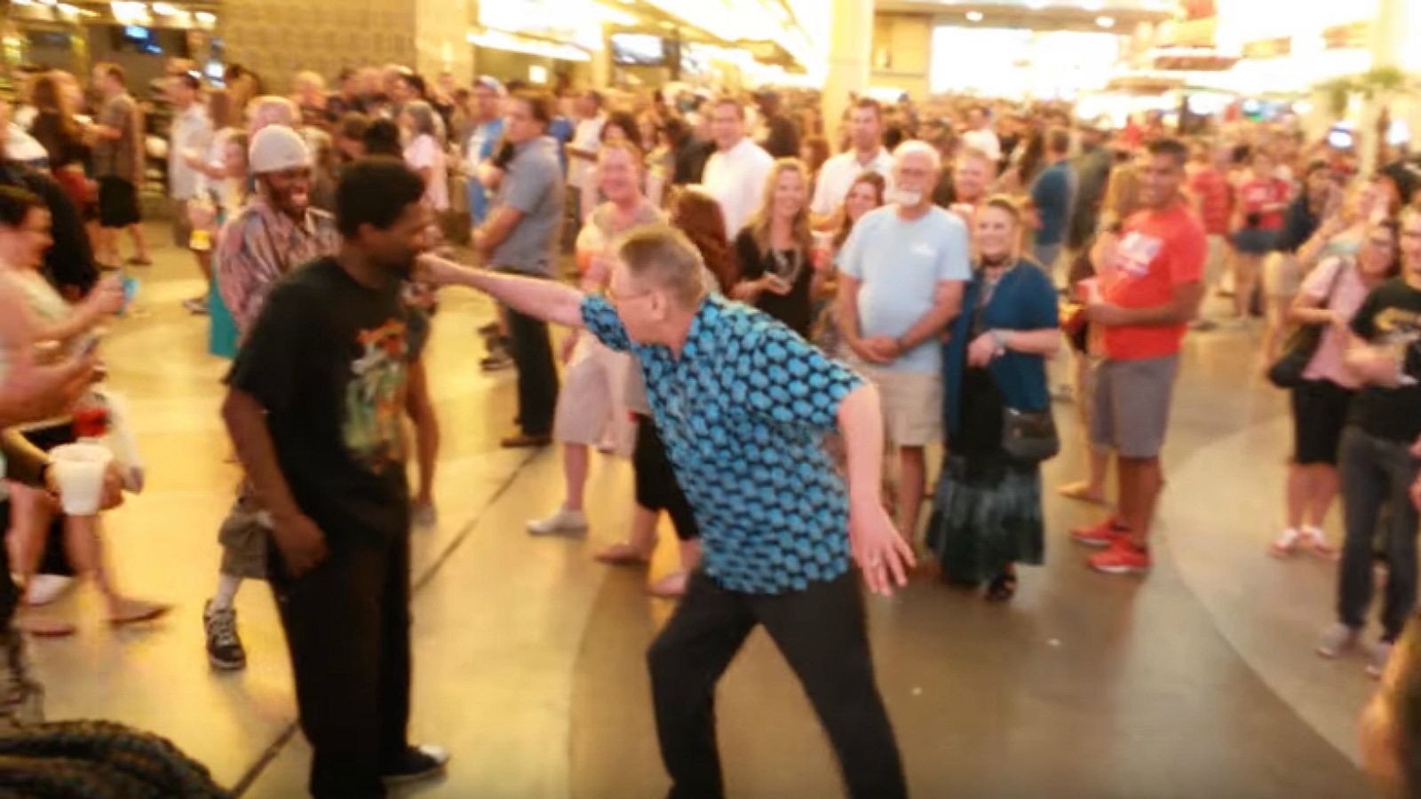 2 Young Men Challenge Grandpa to a Break Dance Battle. The Crowd Goes Wild When He Does THIS!
