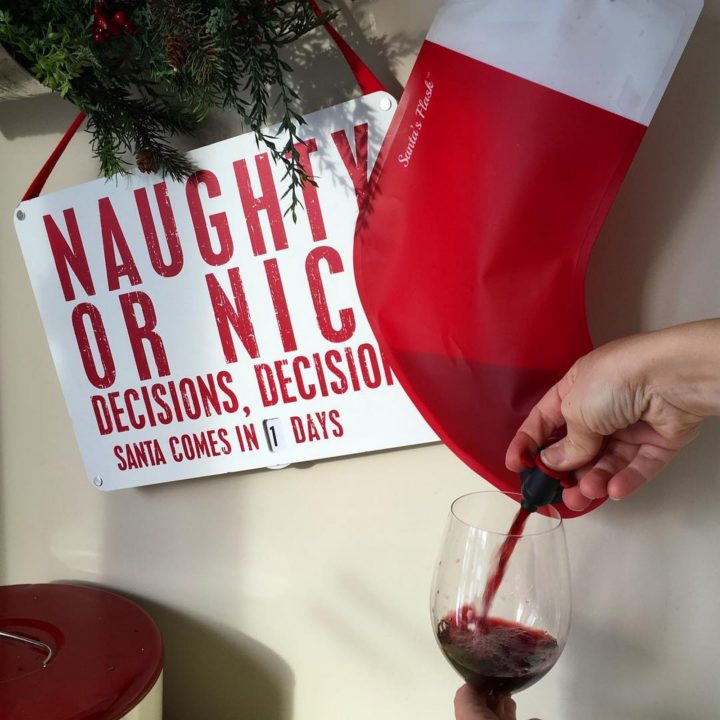 It doesn't matter if you've been naughty or nice, Santa's Flask, a wine dispensing stocking will make the holidays a hit.