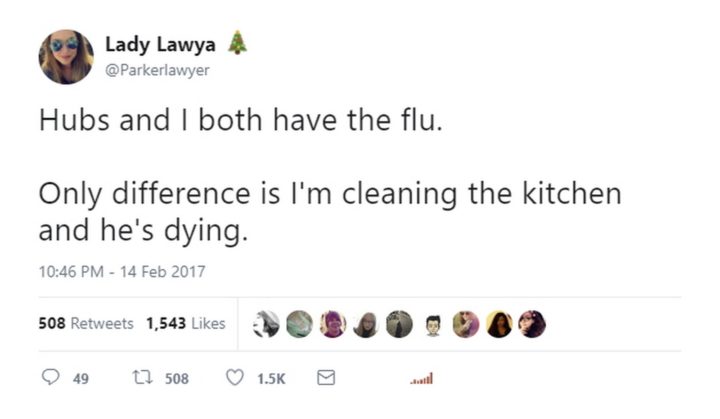 11 Funny Tweets and Memes About the Man Flu - Yeah, that sounds about right.