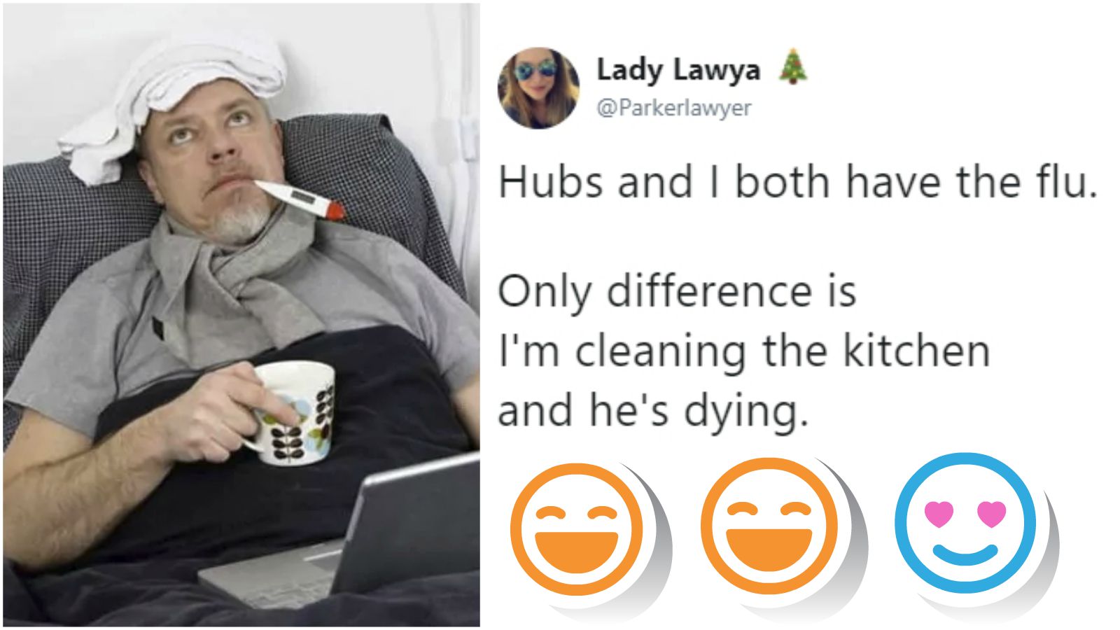 11 Funny Tweets and Memes About Husbands That Catch a Cold and Think They’re Dying